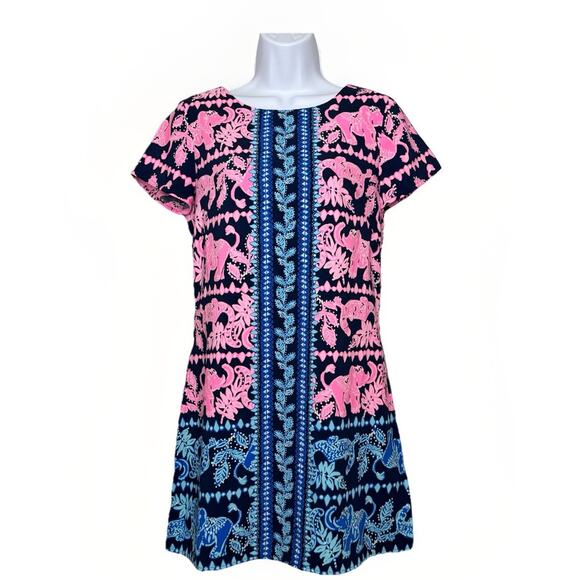 Lilly Pulitzer Pants - Lilly Pulitzer Blanca Stretch Romper Sz 2 High Tide Perfect Colorful Preppy